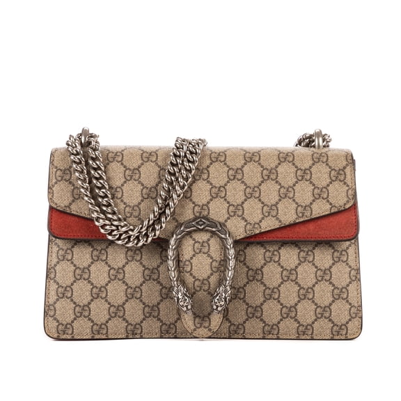 Pre-Owned Gucci Beige/Burgundy Dionysus Small Shoulder Bag
