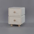thumbnail image 2 of CBD020 - Cream Air Bedside Cabinet Nightstand with Two Storage, 2 of 4