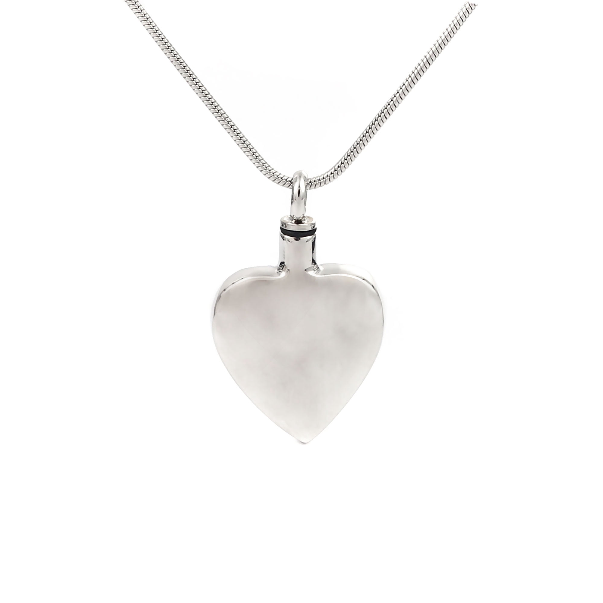 "No Longer by My Side but Forever in My Heart " Silver Heart Cremation Urn Jewelry for Ashes Urn Memorial Pendant Necklace for Ashes with Free Beautiful Velvet Jewelry Box and Fill Kit