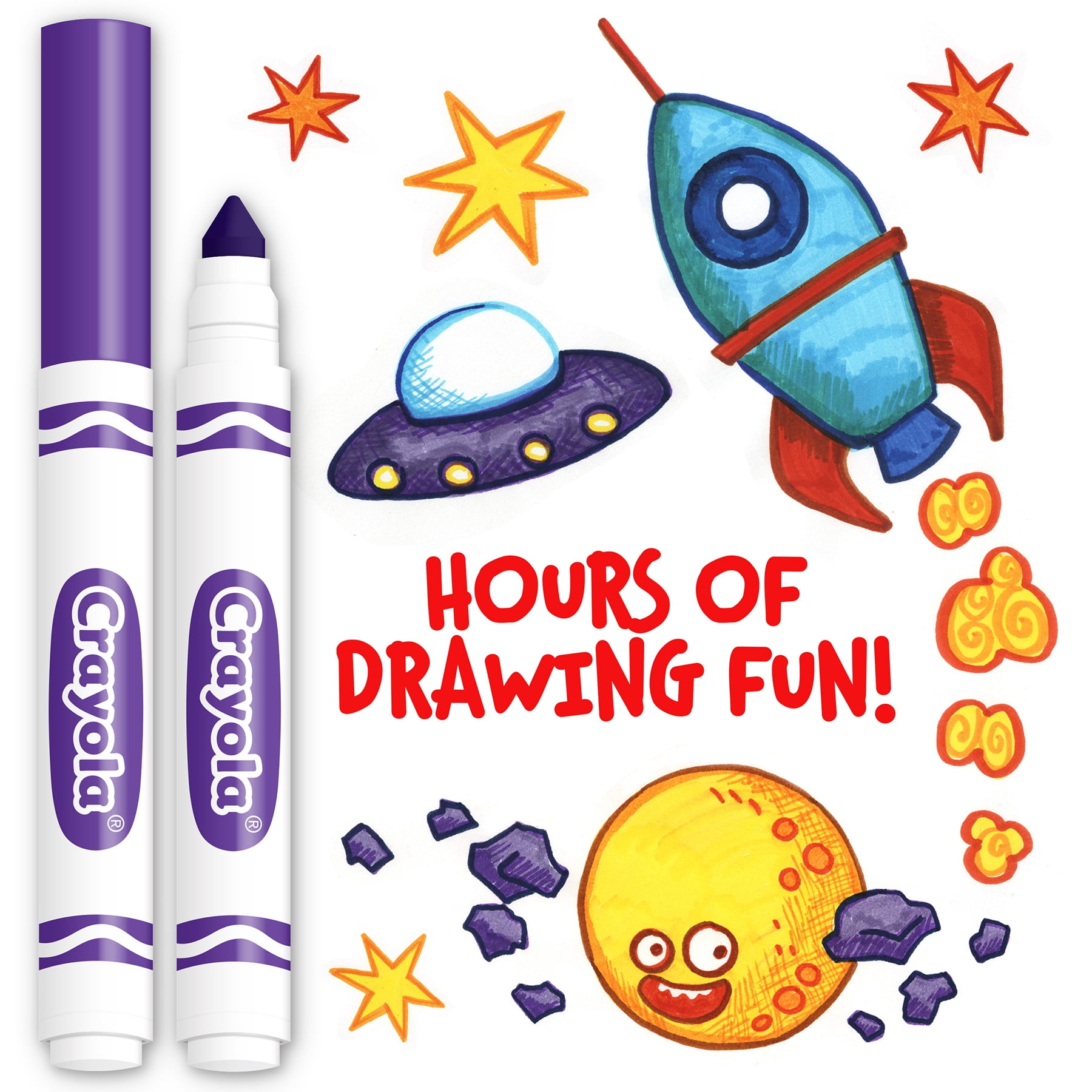 Crayola Bulk Markers, Conical Tip, Violet (Purple), 12 Per Pack, 3 Packs