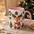 thumbnail image 6 of Hometravel Christmas Reindeer Ceramic Coffee Mug, Milk Cup with Flat Design, Holiday Drinkware for Home Kitchen and Christmas Gift, 6 of 7