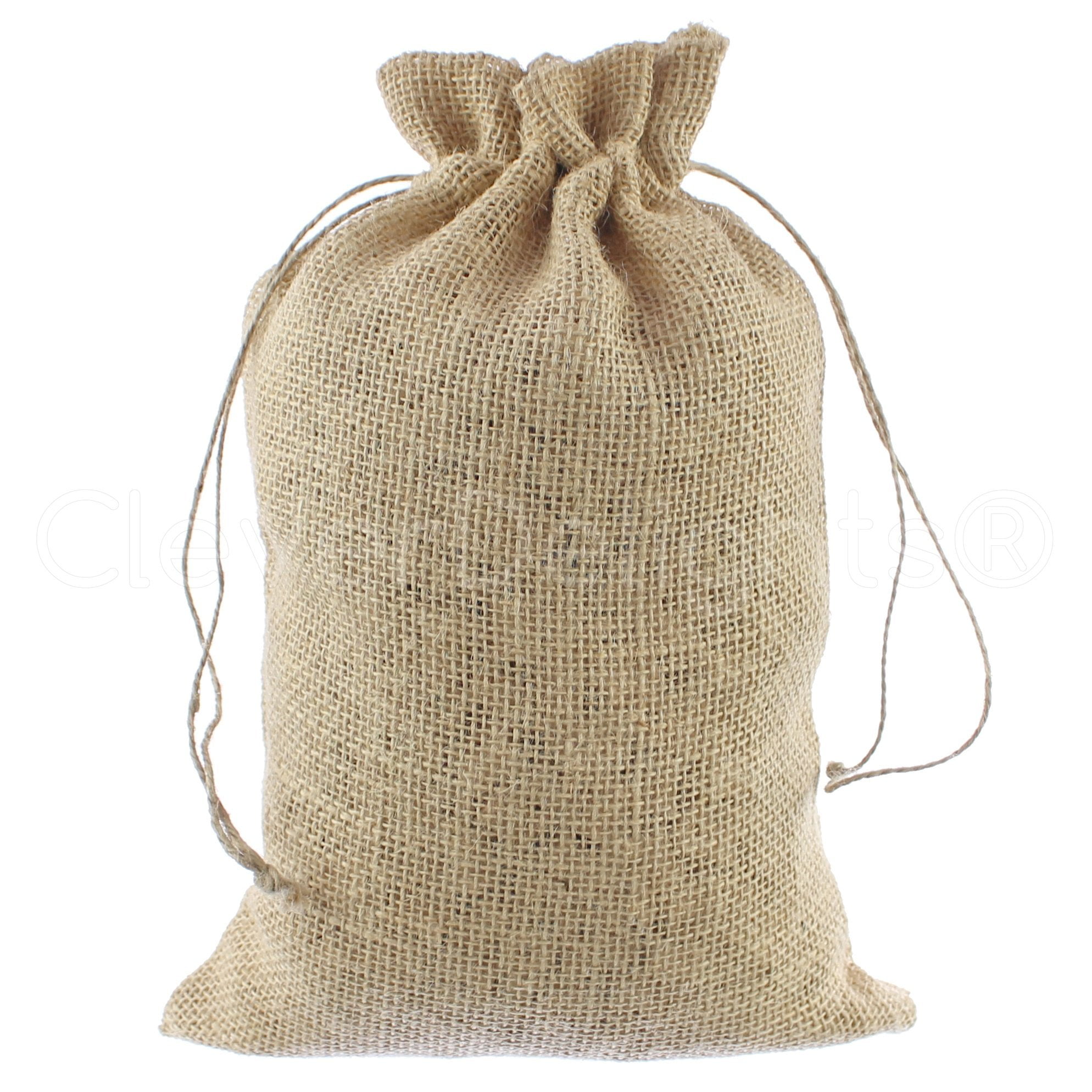 2x3 Sack Favor Bag 100 Burlap Bags with Natural Jute Drawstring 2" x 3" 