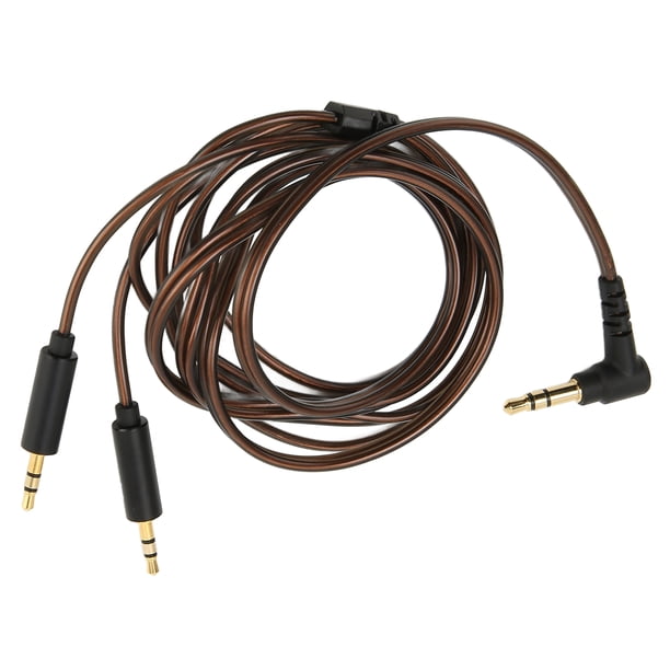 3.5 mm Un cable doble de reemplazo de auriculares de 2.5 mm, enchufe y reproducir el cable de auriculares 47.2 Pulgadas de cobre sin oxísgeno suave para hE1000 para 350 párr.