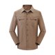 thumbnail image 1 of Blusa y camisa de manga larga con cuello vuelto para hombre, estilo casual, color liso, bolsillos cargo, botones y cremallera, blusa de manga larga con cuello vuelto, blusa de poliéster para hombre, 1 of 3