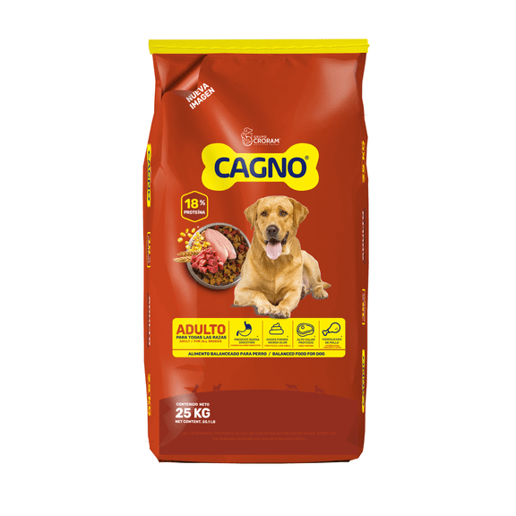 Alimento Cagno 25 Kg Para Perro Adulto Todas Las Razas