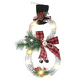 thumbnail image 4 of KEINXS Christmas Wreath Snowman Door Decoration Christmas LED Door Wreath Winter With Hats Bowknot Christmas Decoration Hanging Wall Door Party Decoration, 4 of 10