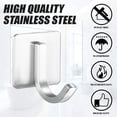 thumbnail image 3 of 3M Strong Adhesive Stainless Steel Hooks, High Load Capacity Wall Mounts for Bathroom, 3 of 6
