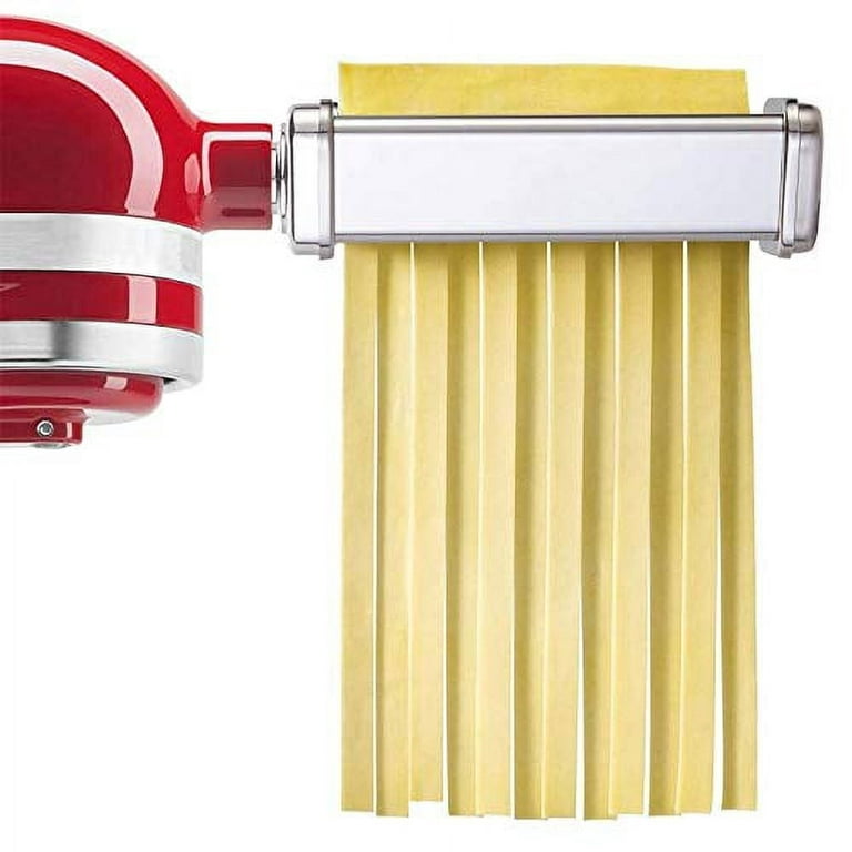 Pasta Attachment for KitchenAid Stand Mixer Included Pasta Sheet Roller,  Spaghetti Cutter and Fettuccine Cutter Pasta Maker Stainless Steel