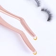 thumbnail image 3 of EeaseCA 2 Pcs Pinces à Greffage de Cils Professionnelles en Acier Inoxydable Extension de Cils Pointe Courbée Pinces (Or Rose), 3 of 7