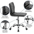 thumbnail image 6 of Pemberly Row Contemporary Ribbed Faux Leather Office Chair in Black, 6 of 6