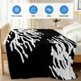 thumbnail image 4 of Coral Black Cooling Blanket,Lightweight Breathable Summer Throw Blanket with Double Sided Cold Effect,Coastal White Ocean Marine Nautical Beach Picnic Blankets Bed Sheet for Hot Sleepers 30"x40", 4 of 8