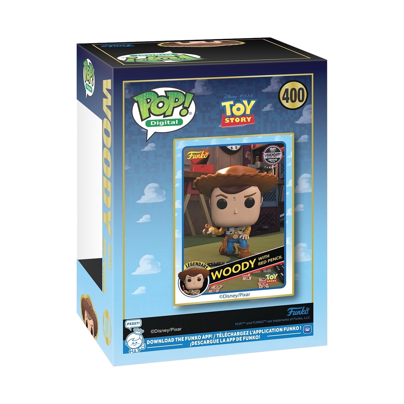 Funko Pop! Digital Woody #400 Toy Story Legendary LE 1839 – New