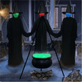 thumbnail image 3 of Tepsmf Large Cauldron Halloween Decor On Tripod With Timer Lights - Plastic Cauldron Witch Halloween Decorations For Porch Yard, 3 of 3
