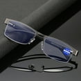 thumbnail image 5 of 3 Pairs of Mens Rimmed Blue Light Blocking Reading Glasses +1.0, Metal Gunmetal Spring Hinges Classic Readers 1.0, 5 of 5