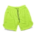 thumbnail image 4 of BELOVING Men' in 1 Running Shorts Lightweight with Phone Pockets Drawstring Sports Shorts Green, 4 of 10