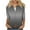 Gray, variant on Nmnitkp Cartigan Light and Comfortable Womens Round Neck 3/4 Sleeve Tops Button Layered Color T-Shirts Solid Loose Cute Tunic Tee Blouses