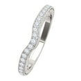 thumbnail image 3 of Mauli Jewels Rings for Women 0.25 Carat Engagement Wedding Band 4-prong 10K Solid White Gold, 3 of 5