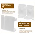 thumbnail image 3 of Estante de pared para almacenamiento + estantes Organizador de ducha Estante de baño Artefacto de inodoro Blanco Pp, 3 of 6