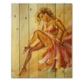 thumbnail image 3 of Designart 'Warm Coloured Flamenco Woman Dancer' Modern Print on Natural Pine Wood, 3 of 5