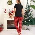 thumbnail image 4 of Matching Family Christmas Pajamas, Short Sleeve Top And Buffalo Plaid Pants Set, Christmas Memories Together, Soft Loungewear for Christmas Morning, Family Sleepwear for Xmas Eve, 4 of 4
