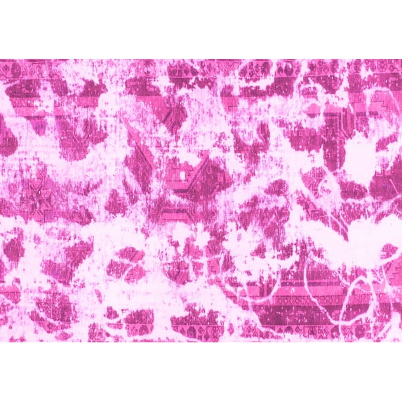 Ahgly Company Indoor Rectangle Oriental Pink Modern Area Rugs, 5' x 8'