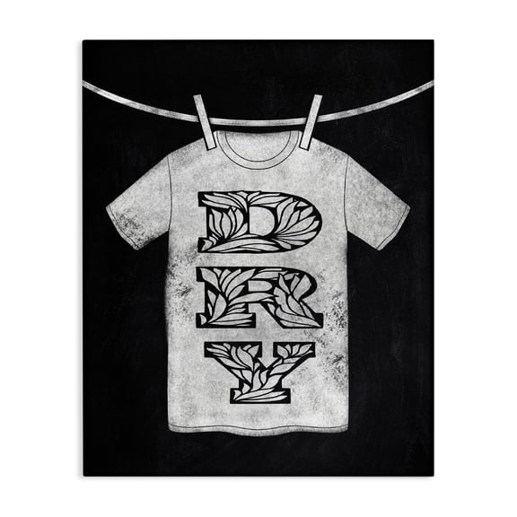 Laundry Dry Ornate Letters Canvas Wall Art, design by Marcus Prime