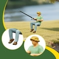 thumbnail image 5 of Mini People Figure Hand Painted Resin Sitting Fishing Man Model for Collectors Hobbyists Outdoor Scenes, 5 of 5