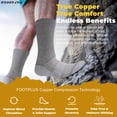 thumbnail image 2 of Calcetines FOOTPLUS de cobre para correr, senderismo y golf, 6 pares, 2 of 7
