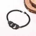 thumbnail image 3 of FindChic Bracelets for Women Handcuffs Cuban Chain Stainless Steel Black Y2K Jewelry Gift for Her Birthday Christmas, 7.5inch, 3 of 7