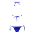 thumbnail image 5 of BOBOGOJP Women's Triangle Bikini Set Sexy Halter String Two Piece Swimsuit Brazillian Bathing Suit Cheeky Cute Swimwear Blue for Size M, 5 of 5