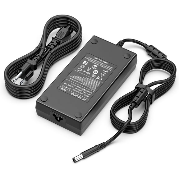 HFLRZZ 180W Laptop Charger 19.5V 9.23A AC Laptop Charger for Dell Adapter Power Supply Cord for Dell Alienware 15 R3 M14X M15X Precision 7510 Precision 17 7710 M4600 M4700 M4800 Laptop, Black