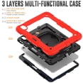 thumbnail image 3 of Dteck Kids Full Body Protection Case for iPad Air 11 inch 2025/2024,Heavy Duty Silicone Case 360 Degree Rotating Handle Stand Cover with Screen Protector for iPad Air 11-in. M3/M2, Black+Red, 3 of 7