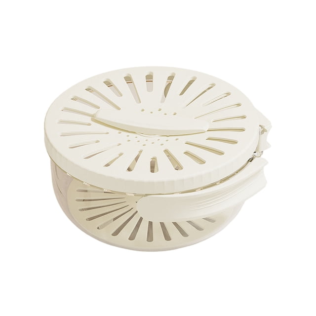 Cesta de drenaje y conservación 2 en 1, frutero con tapa coladora, cuenco para lavar frutas y verduras con asa plegable para camping, cocina y nevera.