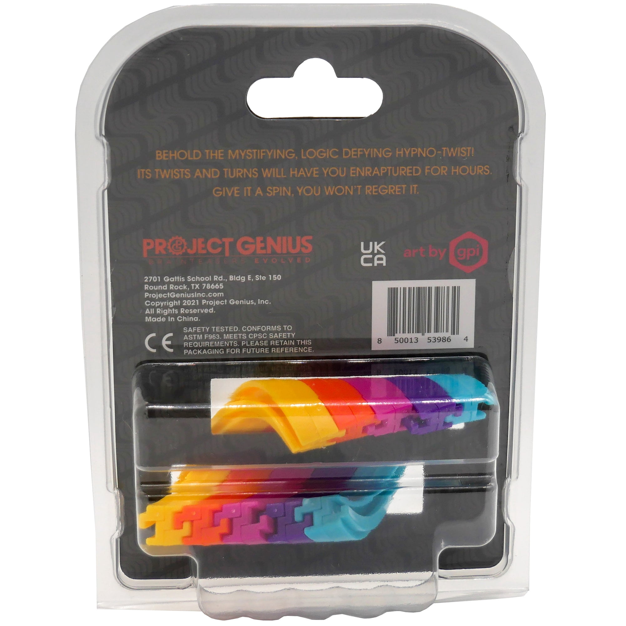 Hypno-twist –Hypnotic Fidget Toy, Glide the colorful rings for a hypnotic loop that spins again and again