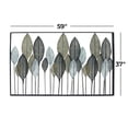 thumbnail image 4 of DecMode Bronze Metal Tall Cut-Out Leaf Wall Decor with Intricate Laser Cut Designs, 4 of 16