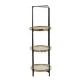 thumbnail image 6 of DecMode 15" x 43" Brown Wood 3-Tier Shelving Unit, 1-Piece, 6 of 8