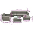 thumbnail image 2 of vidaXL 6 Piece Patio Lounge Set with Cushions Poly Rattan Gray, 2 of 7