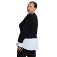 thumbnail image 2 of ELOQUII Women's Plus Size Cardigan Twofer Top, 2 of 3