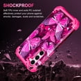 thumbnail image 7 of Casetego for Samsung Galaxy S23 5G Case,Glow in The Dark Three Layer Heavy Duty Shockproof Full Body Protection Hard Plastic Bumper+Soft Silicone Protective 6.1 inch Case,Pink/Red, 7 of 7