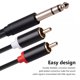 thumbnail image 5 of Seitruly Cable de audio OFC Conductor de cobre libre de oxígeno Módulo móvil flexible Adaptador ligero Cable de PVC Punto de bifurcación en forma de Y Type2 NO2, 5 of 6