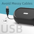 thumbnail image 3 of XKX USB Computer Speakers for Laptop, PC Speakers for Desktop Computer, Small USB-Powered External Speakers with Hi-Quality Sound, Rich Bass, Loud Volume, Direct Volume Control, 3 of 5
