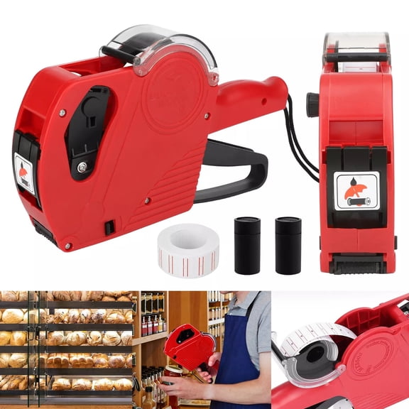 Price Tag Gun Labeler, MX-5500 8-Digit Marking Machine with Stickers and Ink Replacement