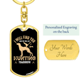 thumbnail image 3 of Hunting Will Find You Stainless Steel or 18k Gold Premium Swivel Dog Tag Keychain, 3 of 10