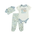 thumbnail image 2 of Chick Pea Baby Boy 3 PC Footed Pant Set, Sizes Newborn-9 Months, 2 of 2
