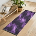 thumbnail image 5 of Bed Long Carpet Bed Rug 72x23.5In Indoor Non-Slip Durable Carpet Floor Mat Runner Rug Bedroom Hallway Carpet Machine Washable Purple River Pattern, 5 of 8