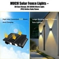 thumbnail image 5 of MUCH Solar Fence Lights, Outdoor 3000K Up & Down Wall Lights,IP65 Waterproof 4 LED Dusk to Dawn Deck Lighting, Solar Lights for Outside/Backyard/Pool/Railing/Patio/Porch/Step, 5 of 13
