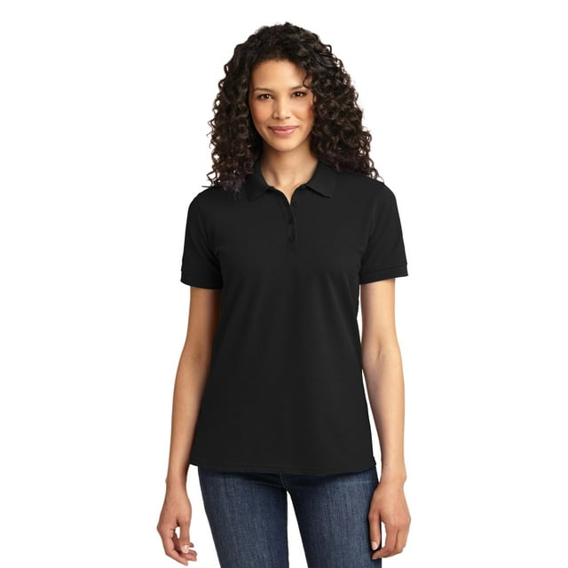 Port & Company ® Ladies Core Blend Pique Polo. Lkp155 M Jet Black