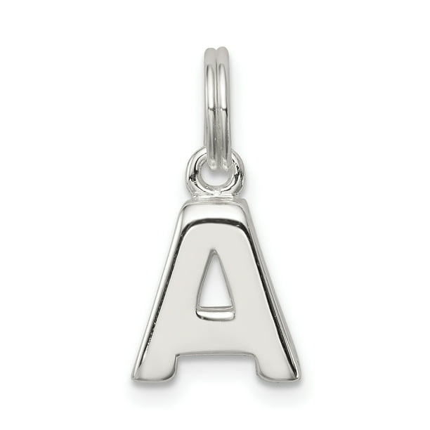 925 Sterling Silver A Charm Pendentif and