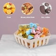 thumbnail image 5 of 3Pcs Fruit Basket Vegetable Holder Kitchen Fruit Bowl Set Decorative Stand for Bread, Snacks, Households Items Storage, Pink, Dark Blue and Brick Red, 5 of 8