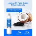 thumbnail image 4 of Waterdrop DA29-00020B Refrigerator Water Filter, Replacement for Samsung® HAF-CIN/EXP, DA29-00020B-1, RF263TEAESG, RF4287HARS, Reduce Chlorine, bad Taste and Odor, 3 Filters, 4 of 8